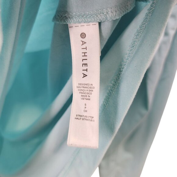 Athleta Womens Stratus II Top Long Sleeve Aqua Women's‎ Size S - Picture 4 of 6